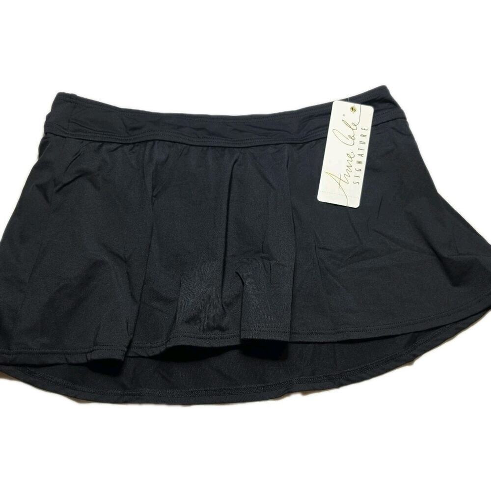 Anne Cole Signature Swim Skirt Bottoms Black Size S NEW WITH TAGS
